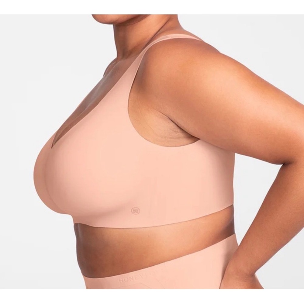 Honeylove Crossover Bra Rose Tan Wireless Bralette LWBR0101 Womens Size 2X